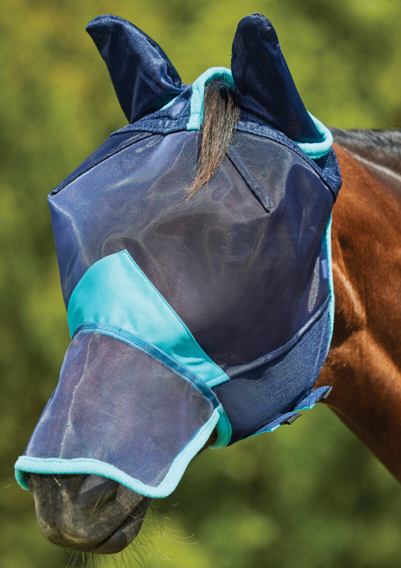 Weatherbeeta Fliegenmaske Deluxe Fine Mesh mit Fransen oder Nasennetz - Image 2