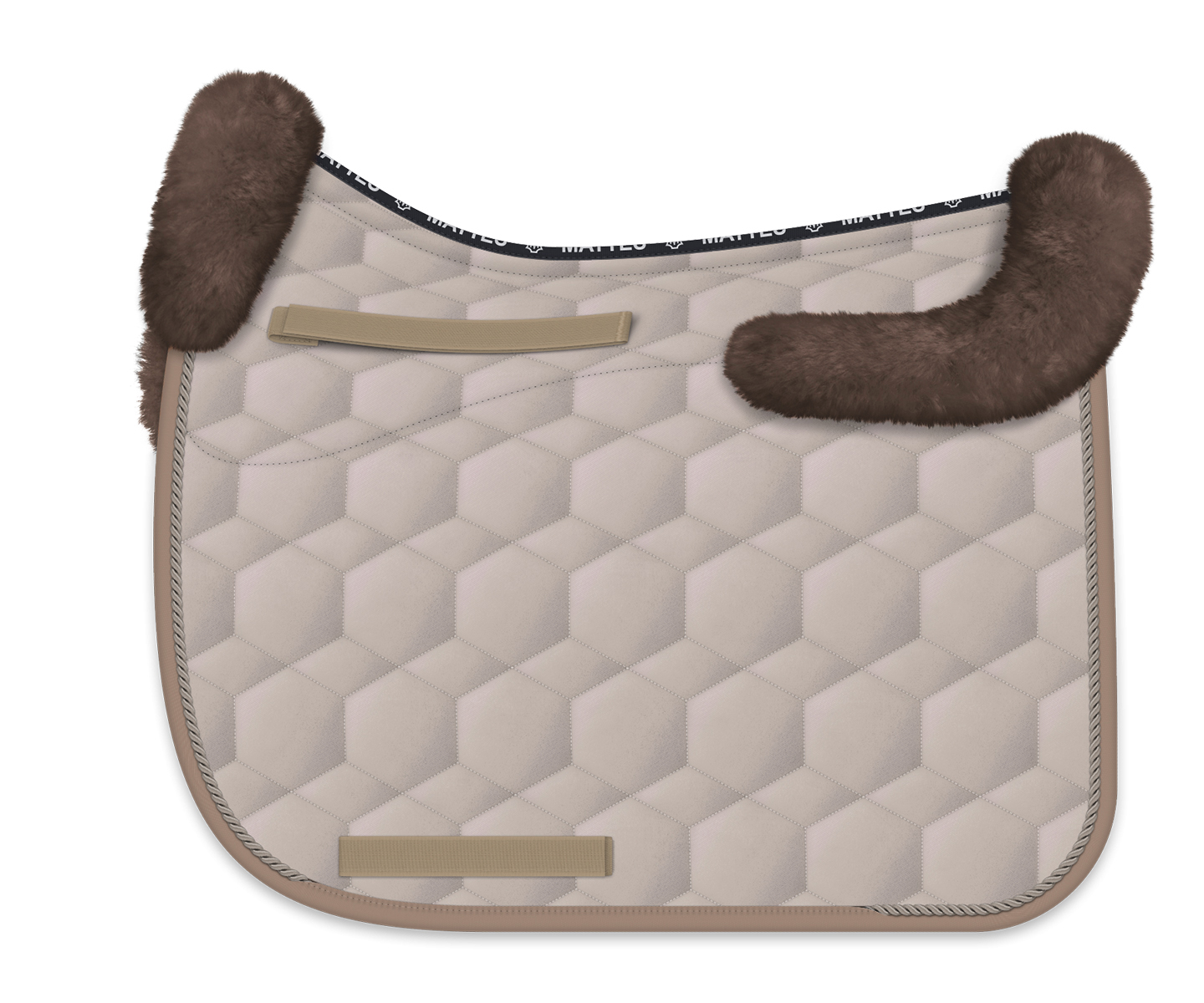 Mattes Lammfell Schabracke Dressur Gr.L walnuss