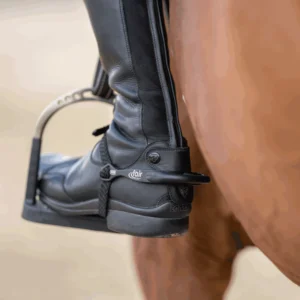fairRider Sporen - Aluminium, 25mm Hals schwarz dünn abgerundet