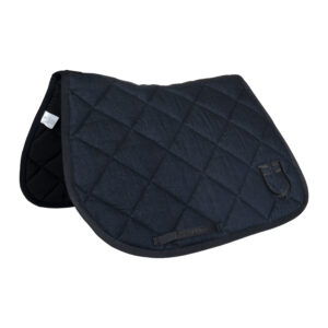 Equestro Springschabracke mit Fliegenohr in blue denim