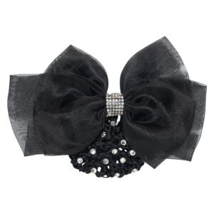 Haarschleife mit Netz und Strass IRH