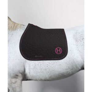 Harcour Pink October Schabrackenset Saphir mit Ohr - black pink, Full Dressur
